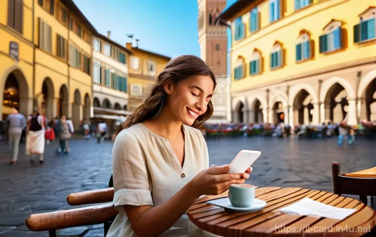 신용카드 해외 결제 한도 - **Prompt 1: Savvy Traveler Managing Finances in Florence**
    "A young woman in her late 20s, with ...