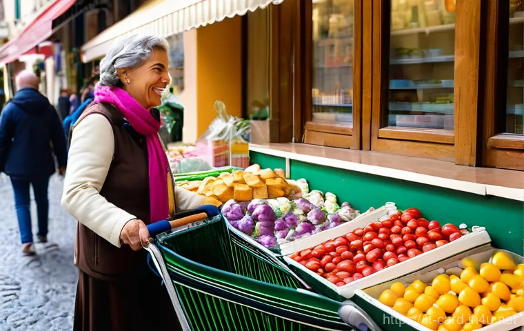 신용카드 한도 초과 해결 방법 - A slightly flustered, but quickly composed, Italian man in his late 30s stands at a busy checkout co...
